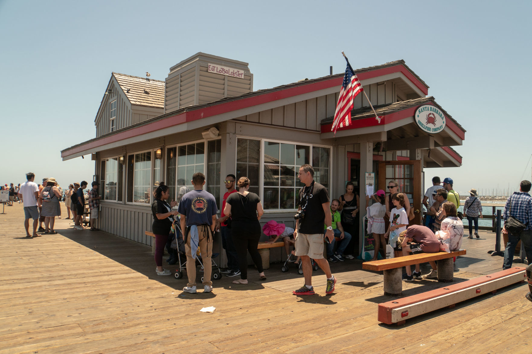 Where's Sparkie? Visiting Stearns Wharf in Santa Barbara